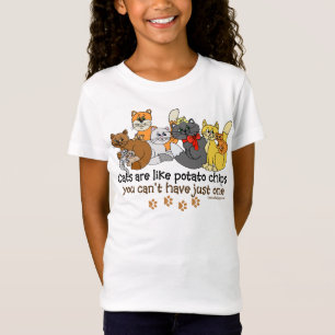 Katter är lika potatischiper t-shirt