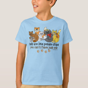 Katter är lika potatischiper t-shirt