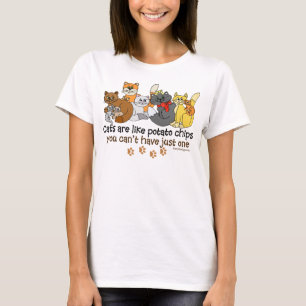 Katter är lika potatischiper t shirt