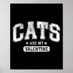 Katter är min valentin' Rolig kattälskare valentin Poster