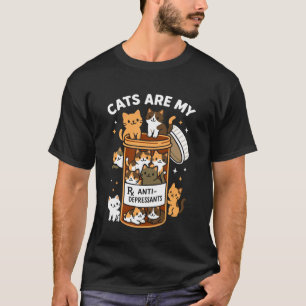Katter är mina antidepressiva medel Psykisk hälsa T Shirt