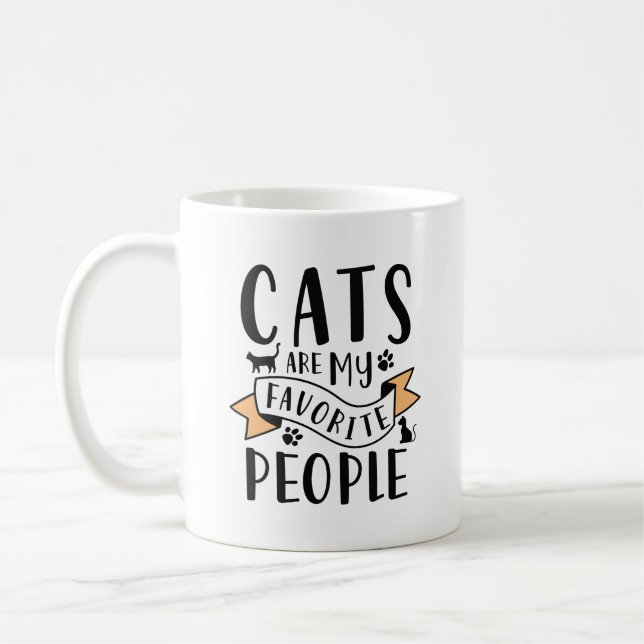 Katter är mina favoriter kaffemugg (Vänster)