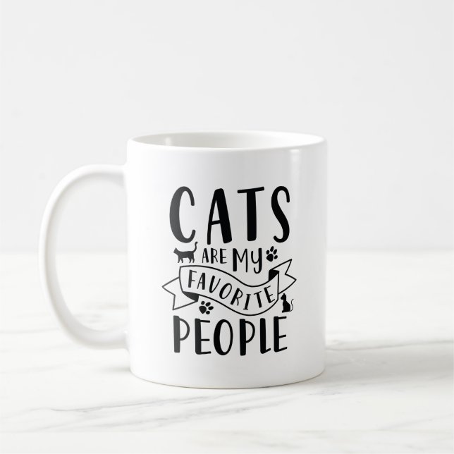 Katter är mina favoriter kaffemugg (Vänster)