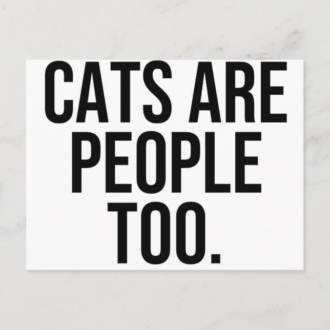 Katter är också människor vykort (Framsida)