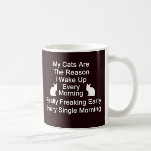 Katter är resonerakaffeMugg-Svarten Kaffemugg