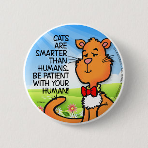 Katter är smartare knapp