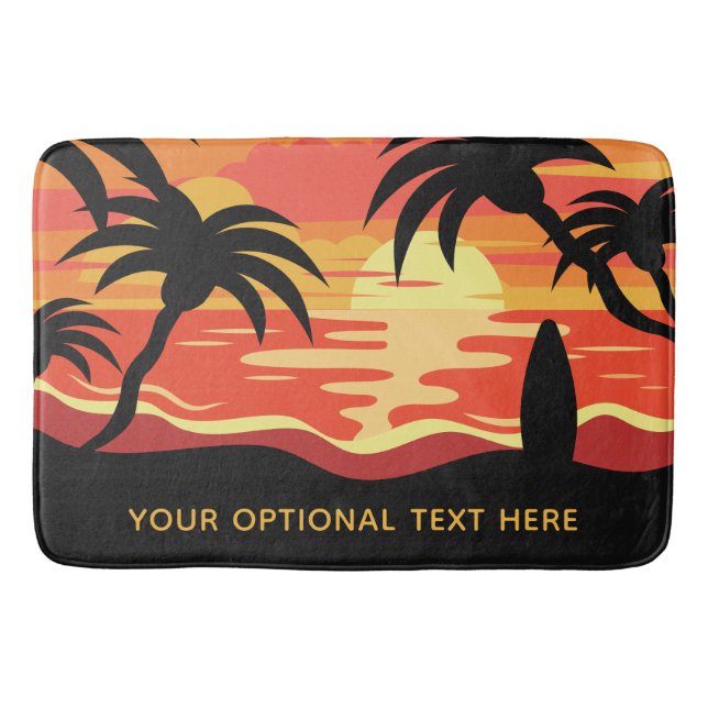 Katter av anpassningsbar med Tropical Sunset Badrumsmatta (Framsidan)