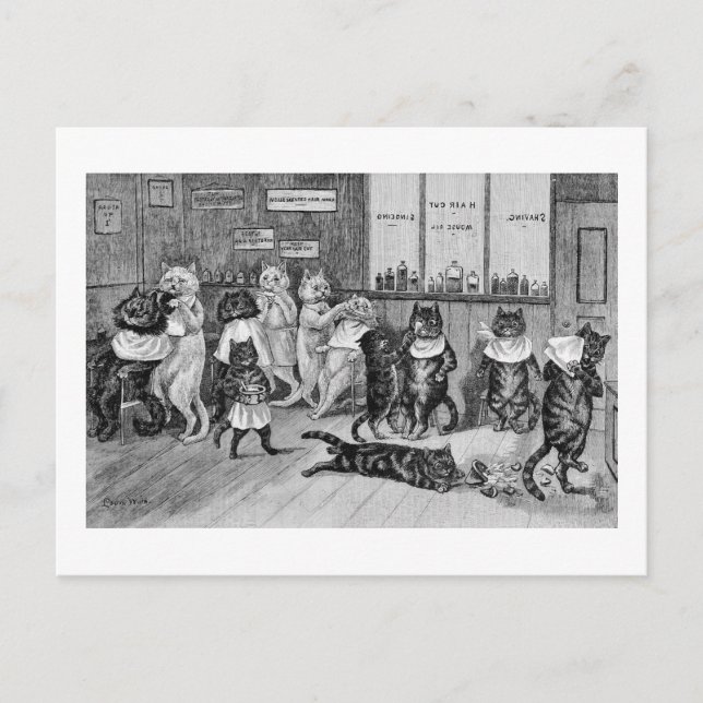 Katter av Barber, Louis Wain Vykort (Framsida)