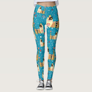 Katter av havre, hippie, bohemi och fri sprit leggings
