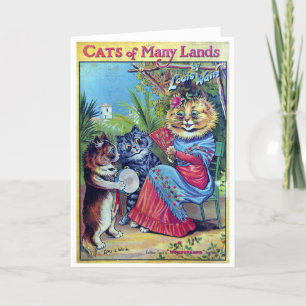 Katter av många länder - Louis Wain Tack Kort