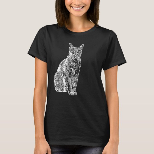 Katter av matta (animalt motif) Skriv ut katter av T Shirt (Framsida)