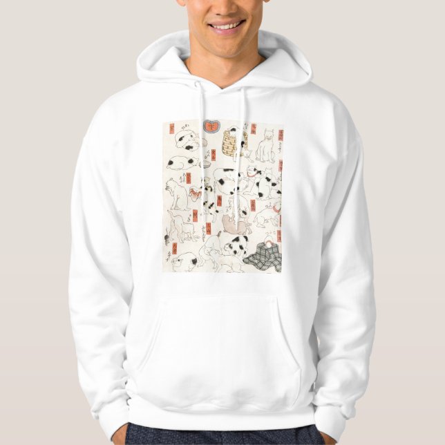Katter av Utagawa Kuniyoshi Hoodie (Framsida)