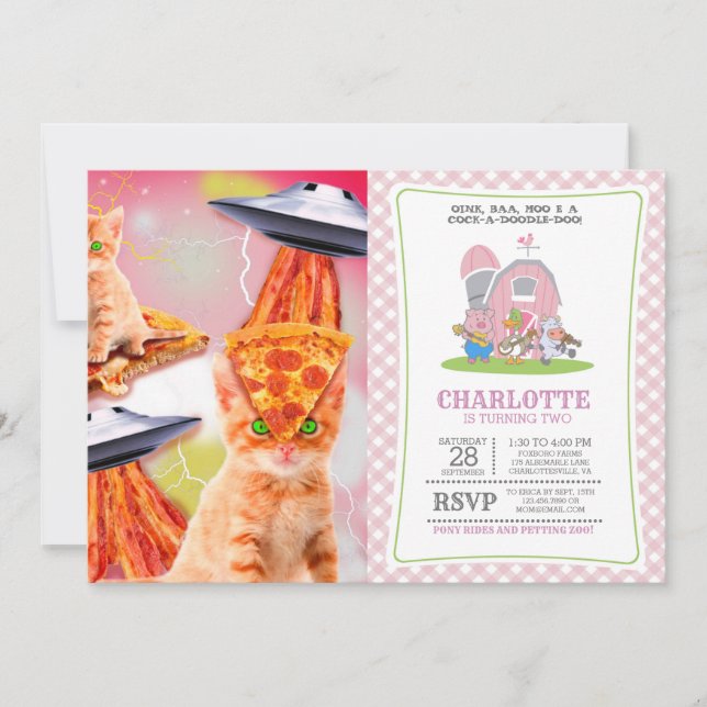 Katter, bacon och ufos inbjudningar (Framsida)