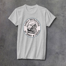 Katter, böcker och kaffe kvinnlig passform t shirt