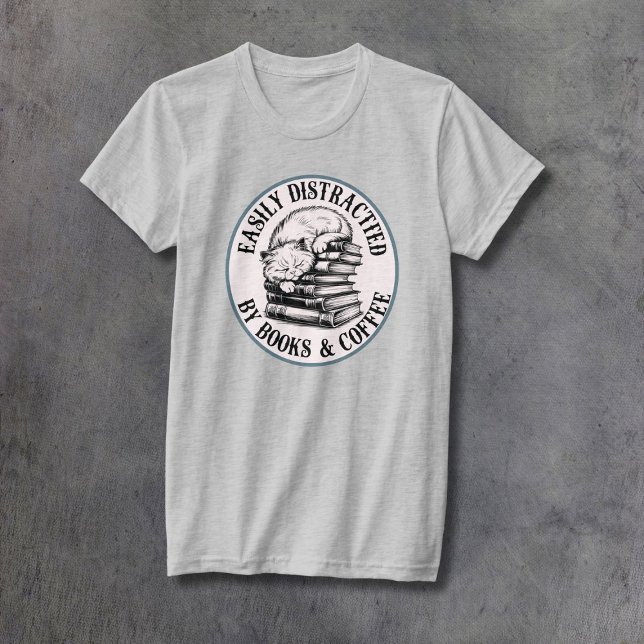 Katter, böcker och kaffe kvinnlig passform t shirt (Skapare uppladdad)