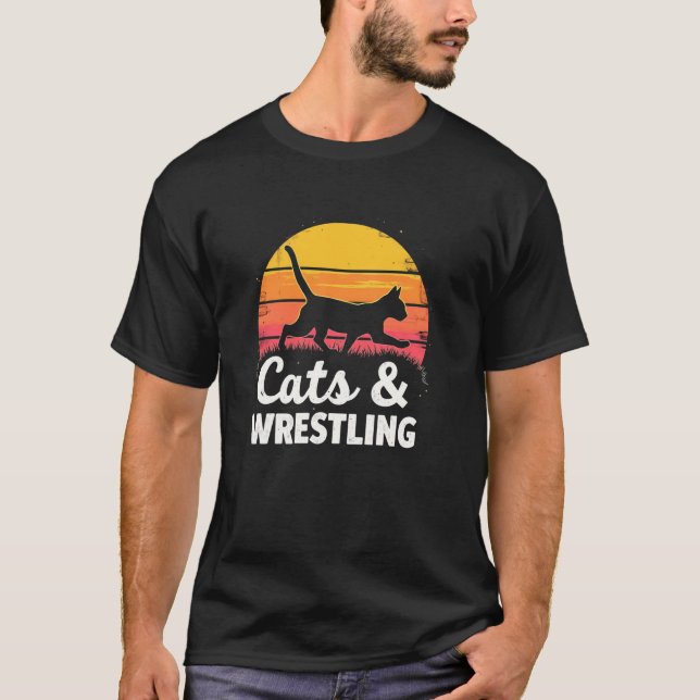 Katter & brottning Lekfull silhuett T Shirt (Framsida)