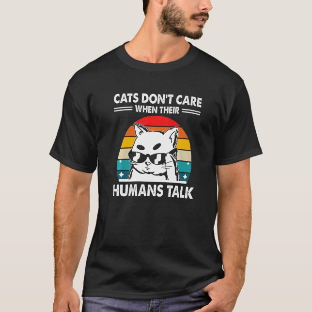Katter bryr sig inte när vi pratar katt Mamma Kitt T Shirt (Framsida)