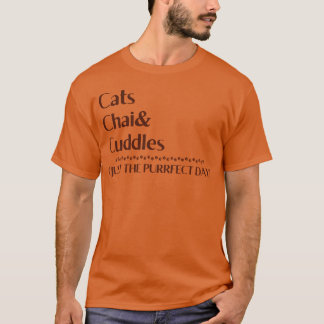 Katter Chai Kuddlarhon Perfekta Dagen retro T Shirt