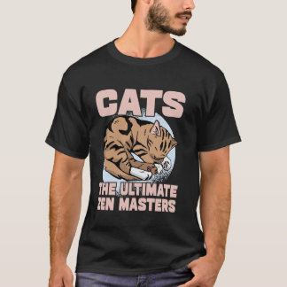 Katter De Ultimata Zen Mästarna Kattpappa T Shirt