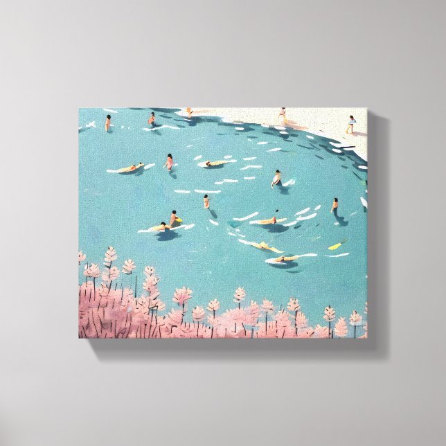 katter, djur, djur, husdjur, söta, kärlek, sällska canvastryck (Framsida)