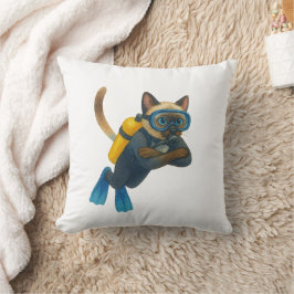 Katter dykare dyker i havet kudde