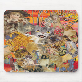 Katter en överflödmousepad musmatta