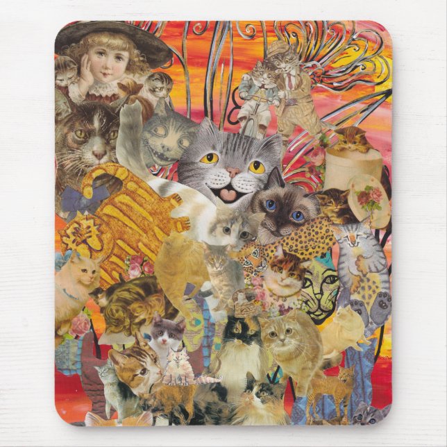 Katter en överflödmousepad musmatta (Framsidan)