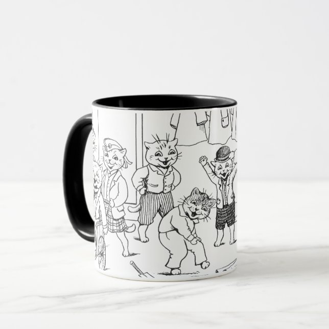 Katter (färgande Bild), Louis Wain Mugg (Framsida vänster)