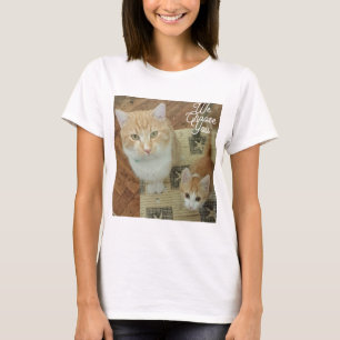 Katter - fet text Vi väljer text baksida T Shirt