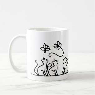Katter & Fjärilar Kaffemugg