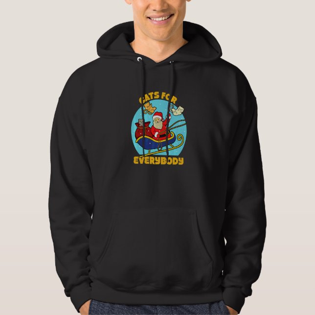 Katter För Alla Fula Julkatt Premium Hoodie (Framsida)