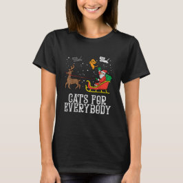 Katter För Alla Jul Katt Rolig Jul Kvinnor T Shirt