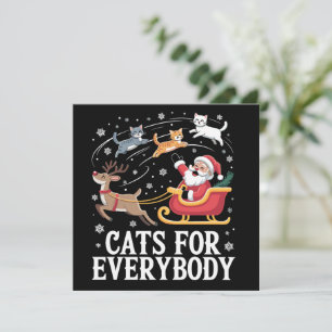 Katter för alla jul katt rolig jul tomte  julkort