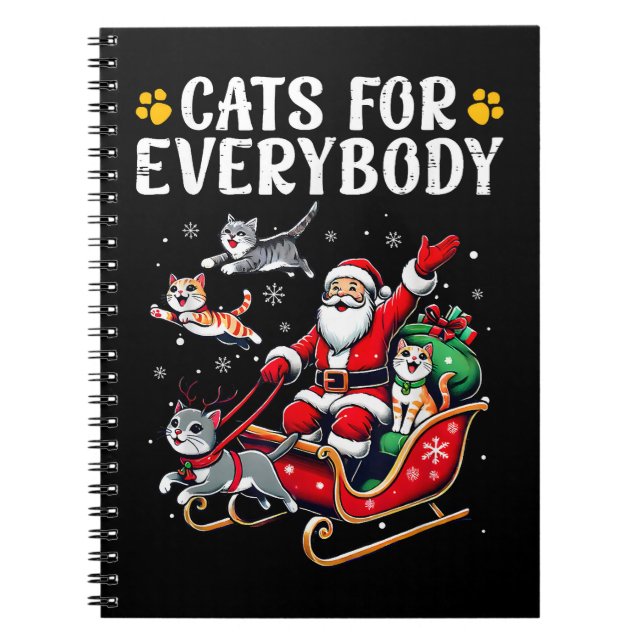 Katter för alla julkat funnig jul anteckningsbok (Framsidan)