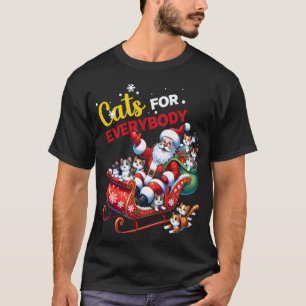 Katter för alla julkat funniga jul julkvinnor t shirt