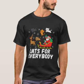 Katter för alla julkatts rolig jul kvinnor  t shirt