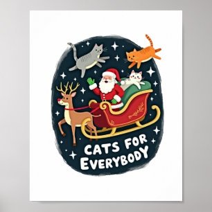 Katter för alla julkattskul Xmas Kvinnor Poster