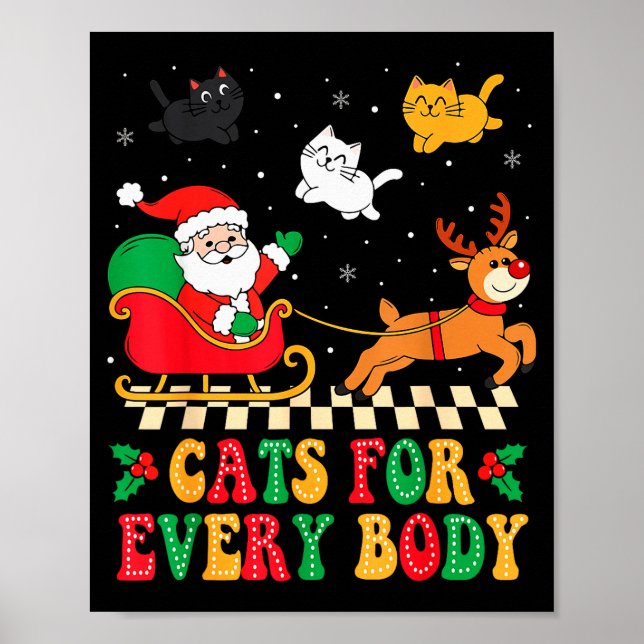 Katter för alla julkattsmörj Xmas Kvinnor  Poster (Framsidan)