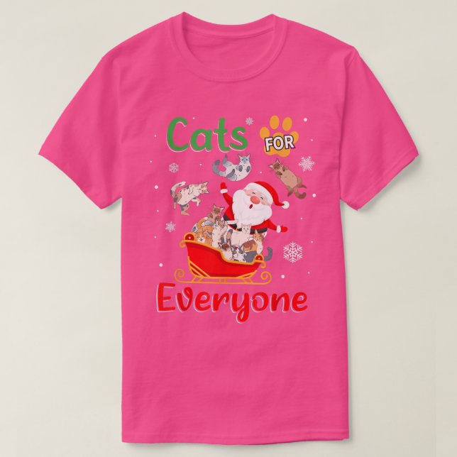 Katter för alla julklappar i Jultomten  T Shirt (Design framsida)