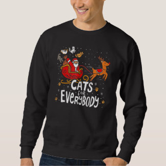 Katter För Alla Julpyjamas X mas Fula Kvinnor Män Lång Ärmad Tröja