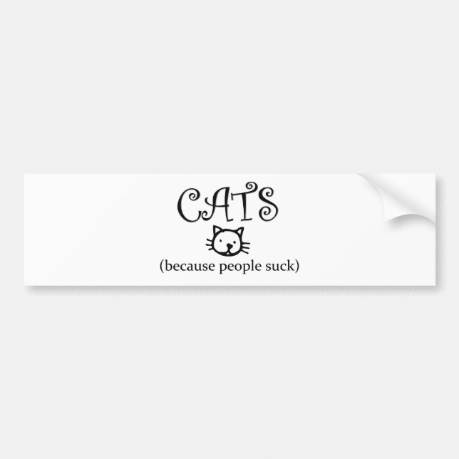 Katter för att folk suger bildekal (Framsidan)