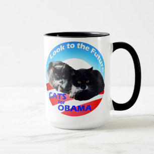 Katter för den Obama muggen Mugg