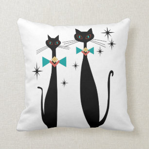 Katter för MCM för Retro atom- århundrade för Era Kudde