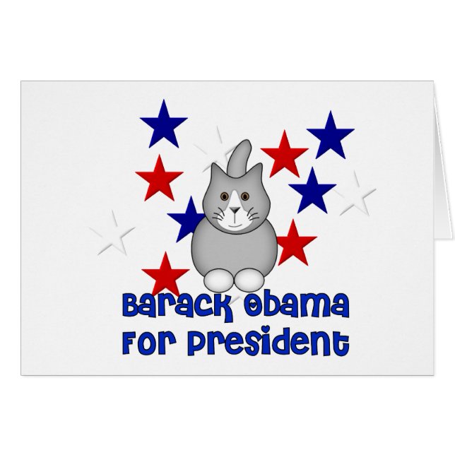 Katter för Obama Hälsningskort (Framsidan Horizontal)