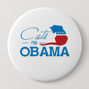 KATTER FÖR OBAMA - - .PNG KNAPP