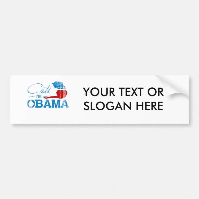 Katter för Obama - Vintage.png Bildekal (Framsidan)