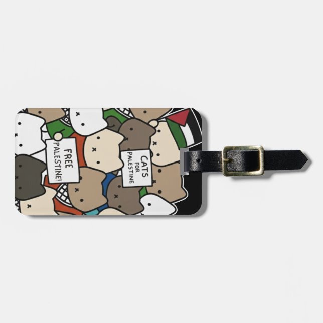 Katter för Palestina – Kawaii Katter för Rättvisa Bagagebricka (Horisontell Framsida)