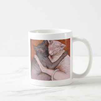 Katter för Sphynx Sphinxkatt ta sig en tupplur Kaffemugg