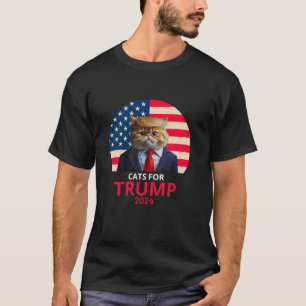 Katter för trumma 2024 Lustigt Tee for Vance Trump