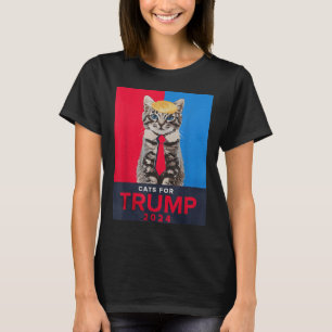Katter för trumma 2024 Lustigt Tee for Vance Trump